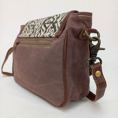 Sammy - Hide/Canvas Crossbody Bag