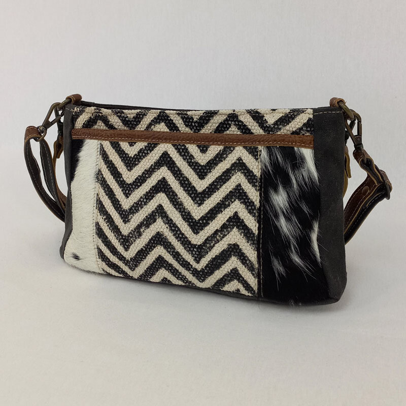 Rosie - Hide/Canvas Crossbody Bag