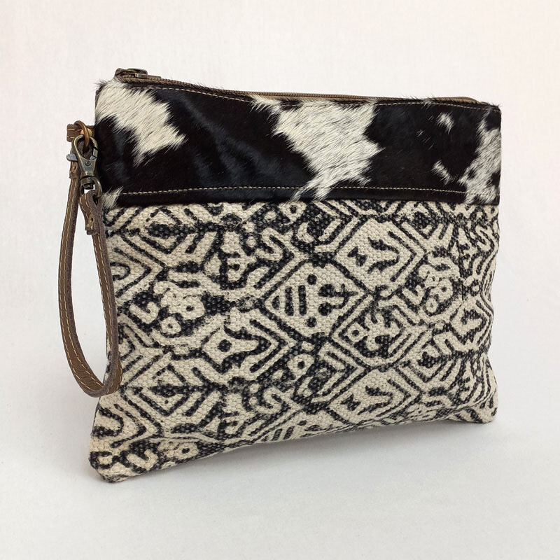 Lucy - Hide/Canvas Crossbody Bag