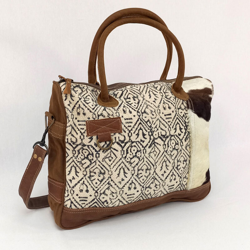 Aubrey - Hide/Canvas Crossbody/Tote