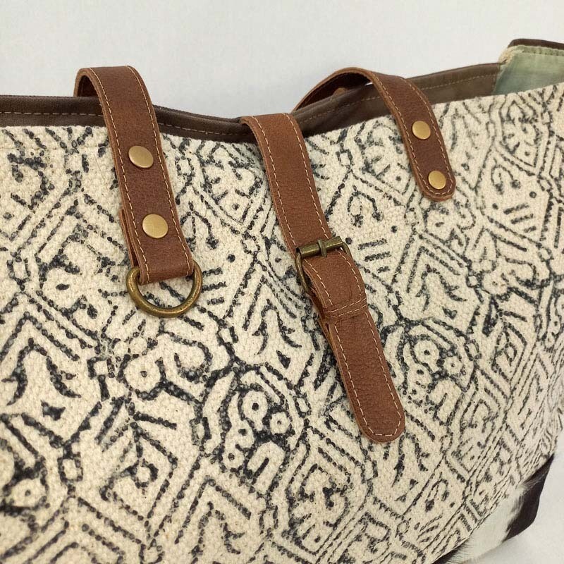 Brooklyn  - Hide/Canvas Tote
