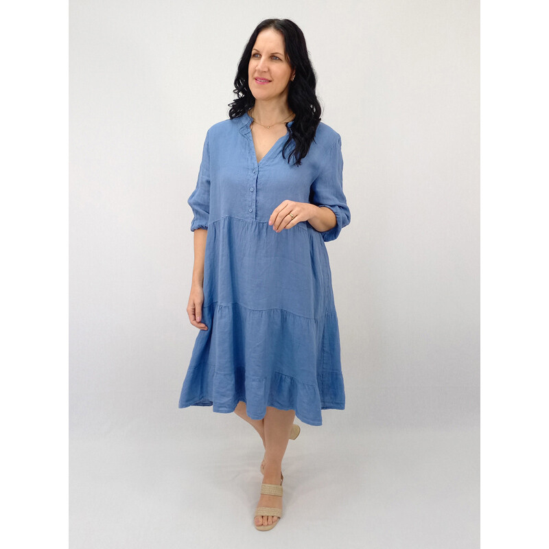 Luna Baby Doll Dress - Basic, Size: S/M, Colour: Denim