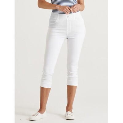 Camila Crop Jeans - White