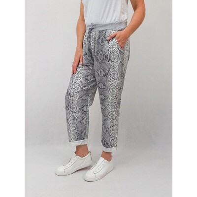 Emily Cotton Pant - Animal - Reptile