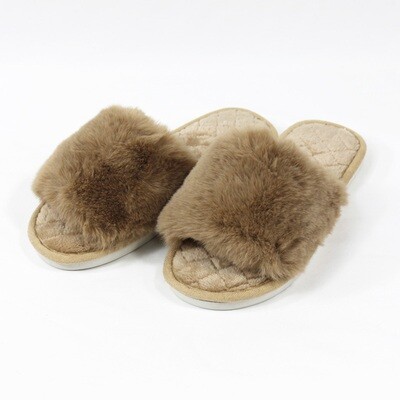 Classic Slide Plush Slippers - Caramel