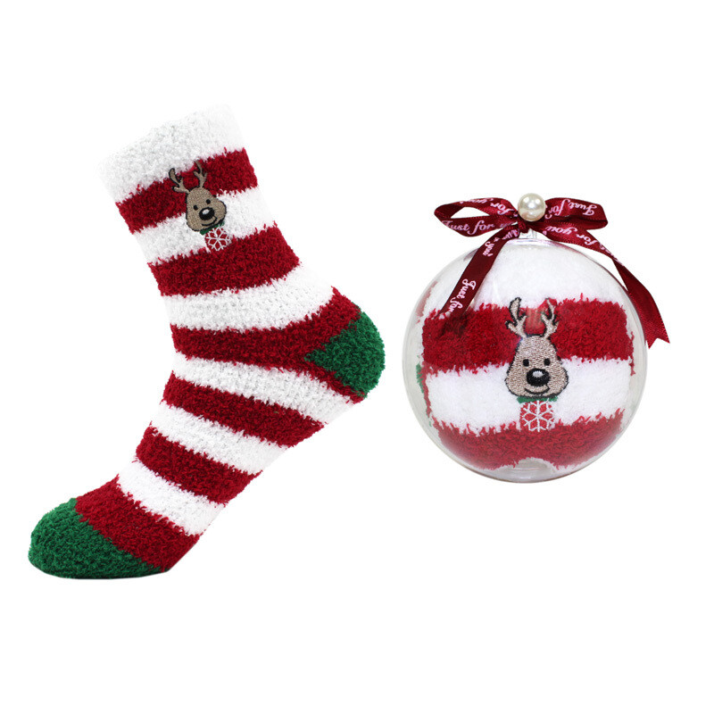 Christmas Bauble Socks - Reindeer 1pr