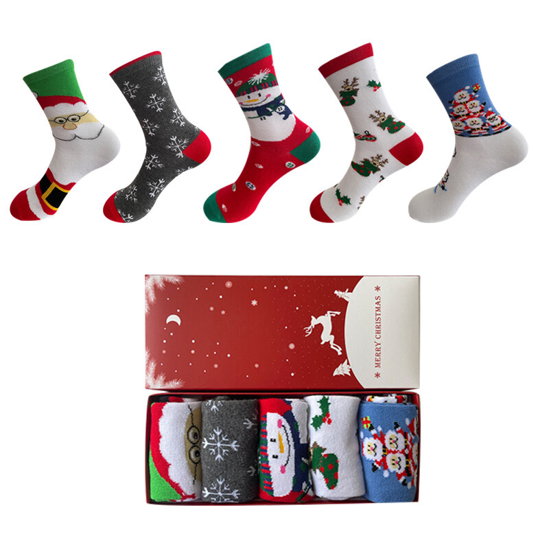 Novelty Christmas Boxed Socks 5pr