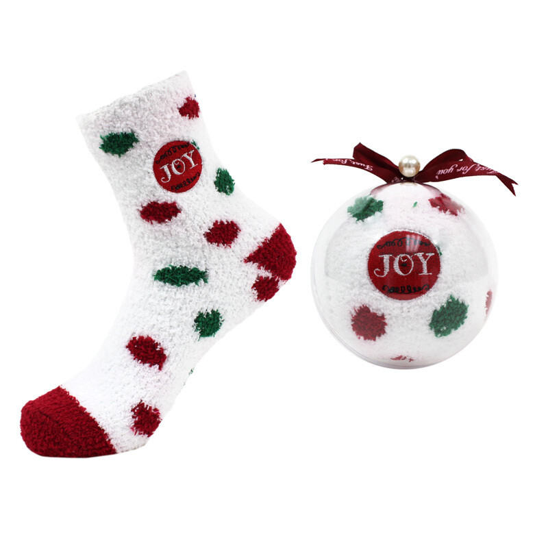 Christmas Bauble Socks - Spots 1pr