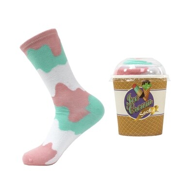 Ice Cream Socks - Pink/Mint 1pr