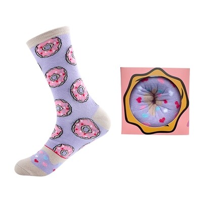 Purple Donut Socks 1pr