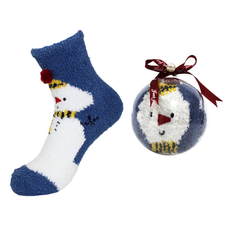 Christmas Bauble Socks - Snowman 1pr