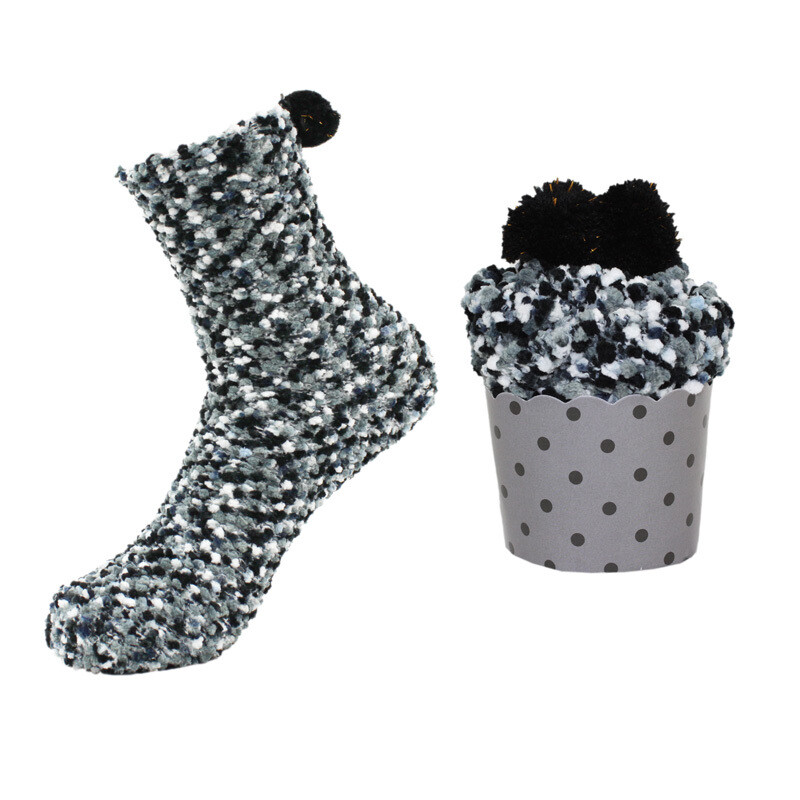 Cupcake Socks - Black 1pr