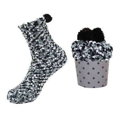 Cupcake Socks - Black 1pr