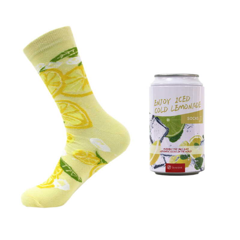 Iced Cold Lemonade - Can Socks 1pr