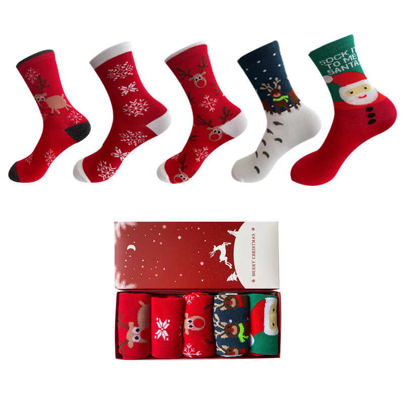Traditional Christmas Boxed Socks 5pr