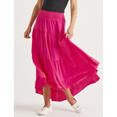 Ibiza Tiered Skirt - French Rose