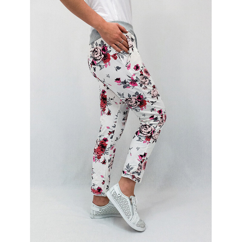 Emily Cotton Pant - Pink Floral - Genoa