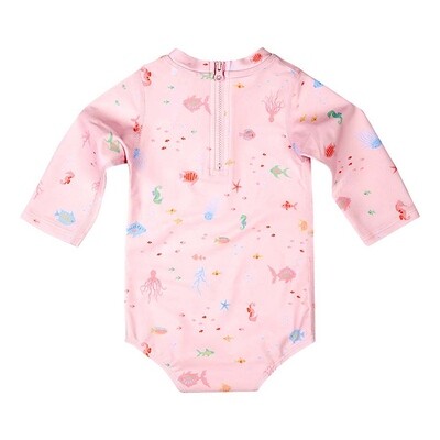 Swim Baby Onesie L/S Classic - Coral