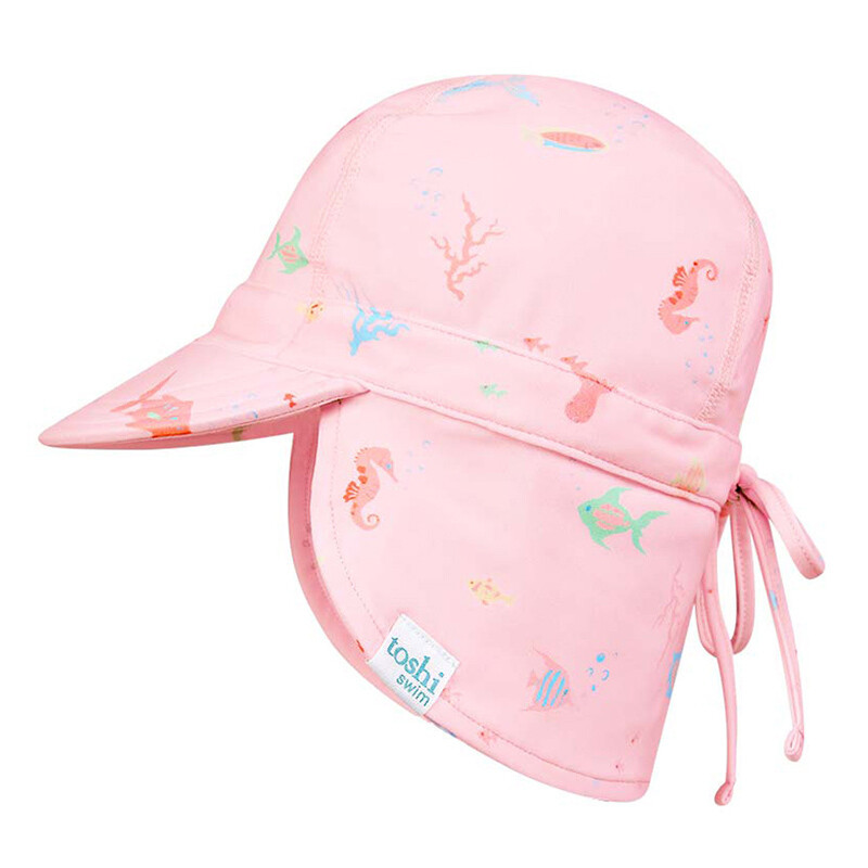 Swim Baby Flap Cap Classic - Coral, Size: S