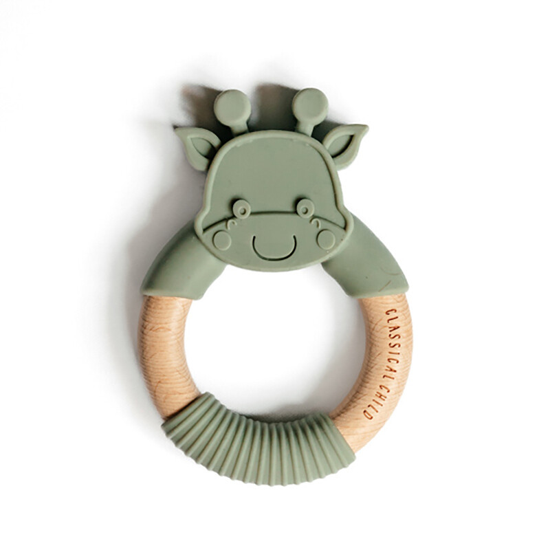 Giraffe Teether, Color: Sage