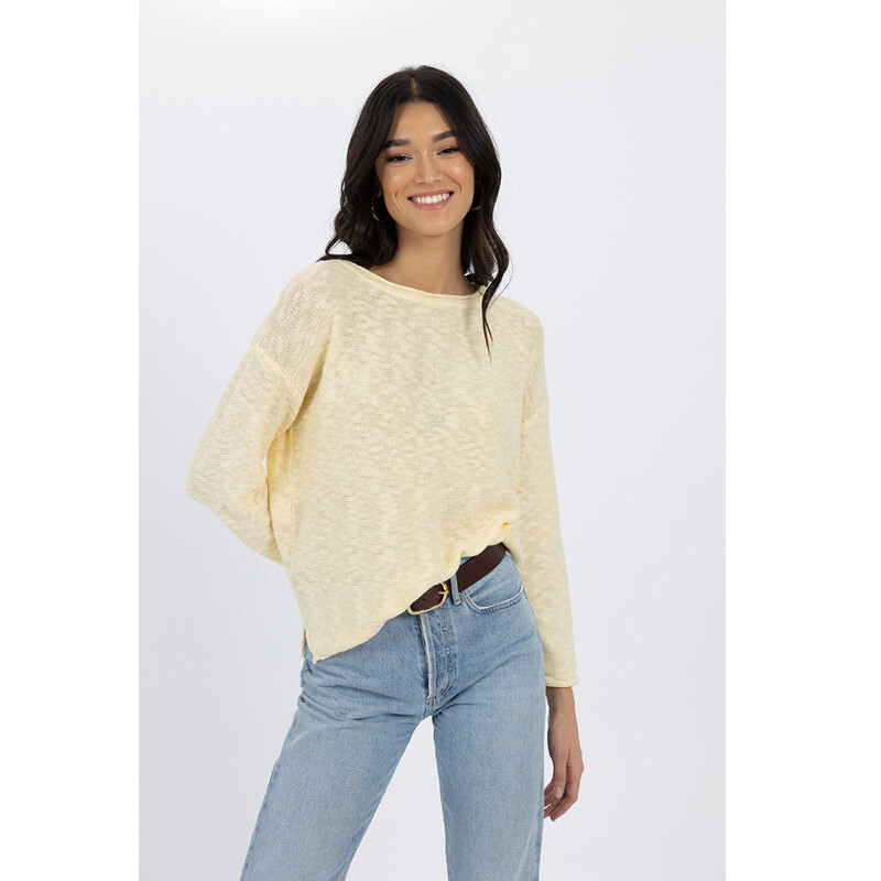 Sofia Sweater - Lemon, Size: XS