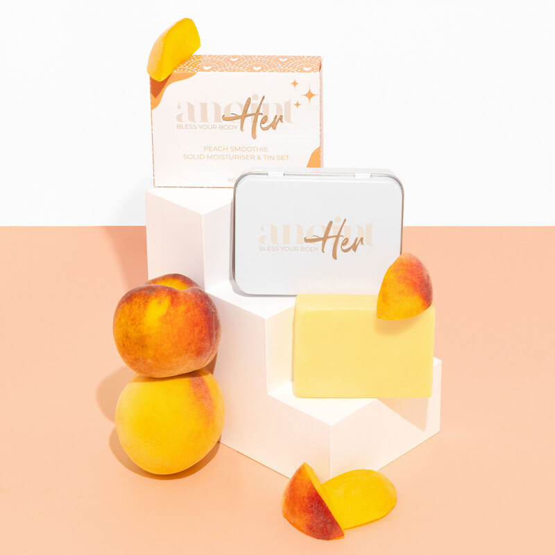 Solid Moisturizer & Tin Set - Peach Smoothie