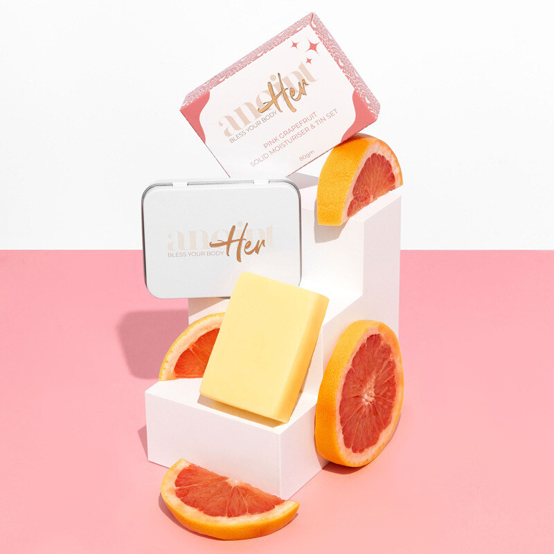 Solid Moisturiser &amp; Tin Set - Pink Grapefruit
