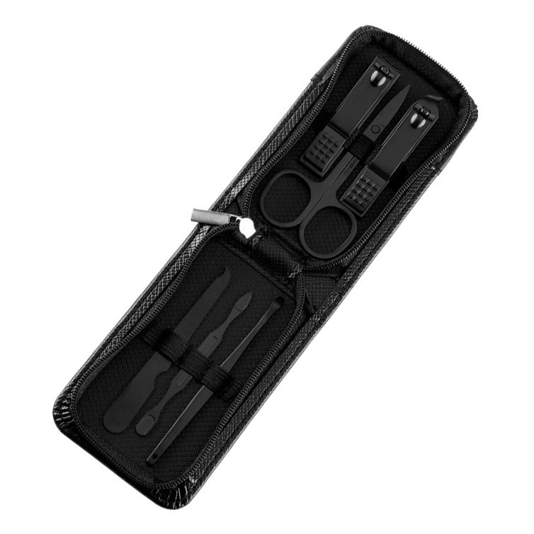 6pc Zip Up Manicure Set, Colour: Black