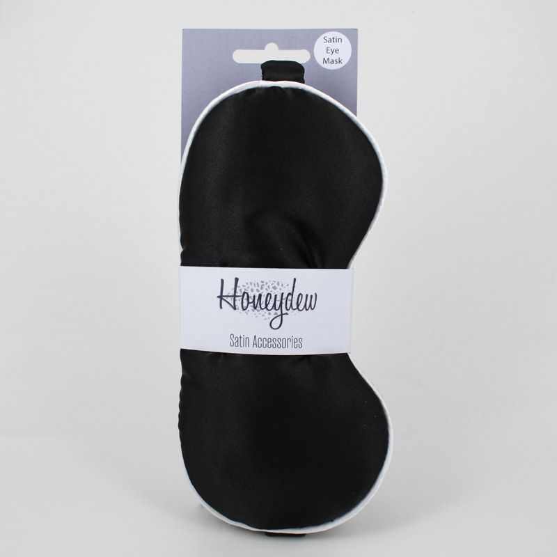 Honeydew Satin Eye Mask, Colour: Black