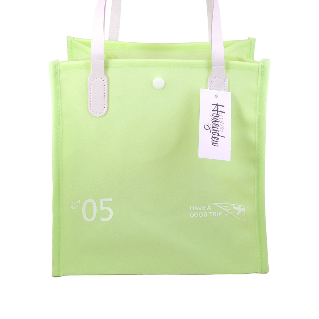 PVC Jelly Tote Bag, Colour: Lime