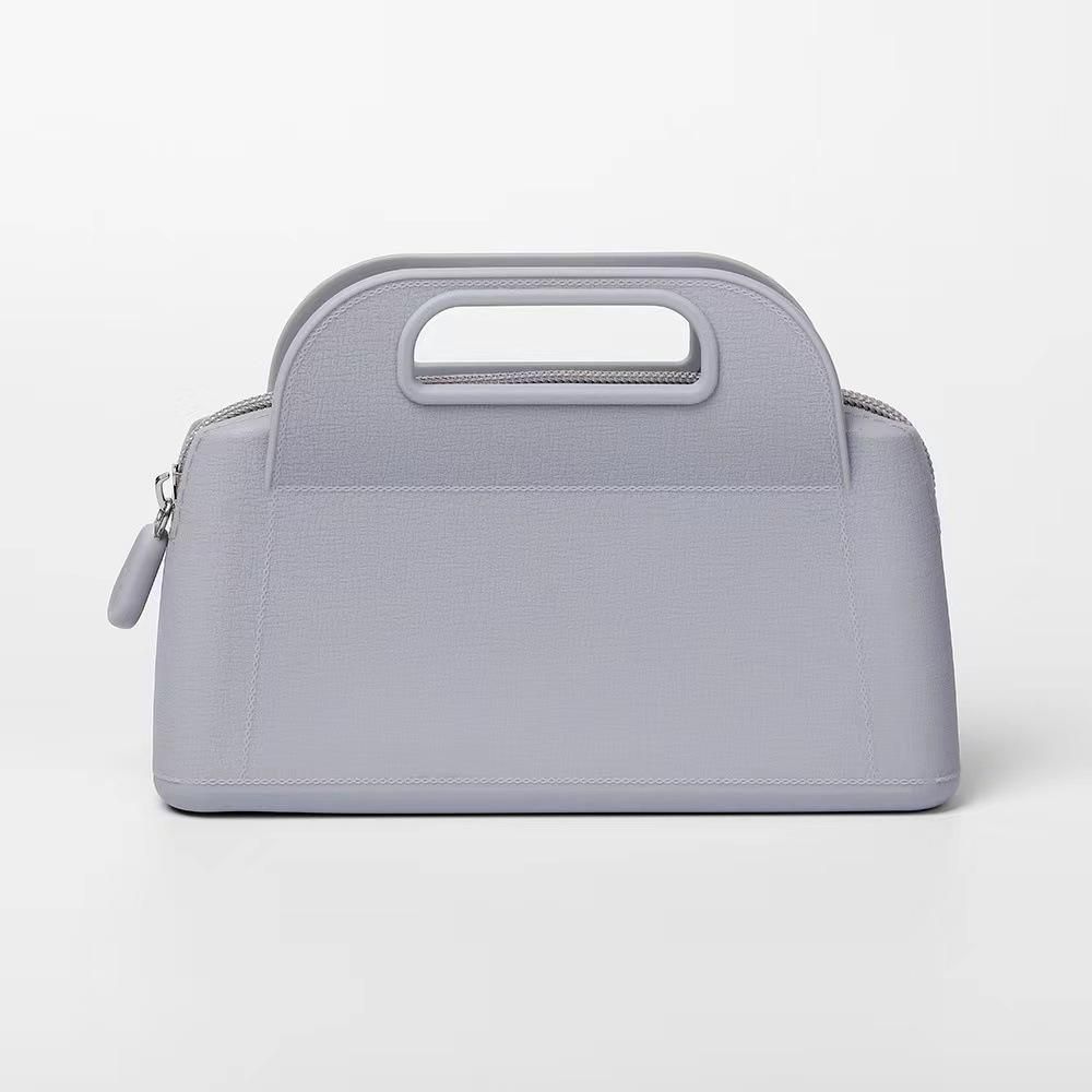 Silicone Cosmetic Purse, Colour: Grey