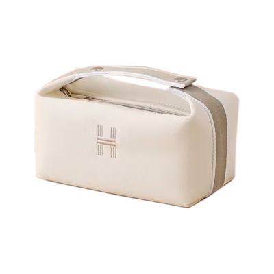 Canvas Cosmetic Bag, Colour: Cream