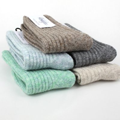Honeydew Ribbed Wool Snuggle Socks