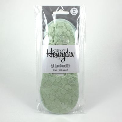 Honeydew Sockette Mix - 3pk Seafoam
