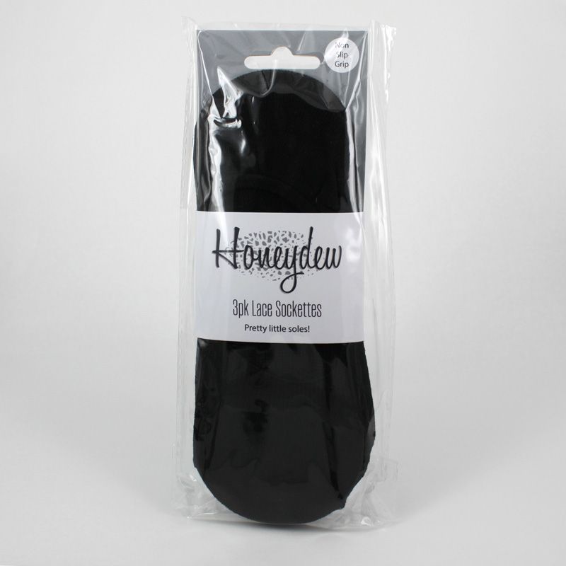 Honeydew Everyday Sockettes - 3pk Black