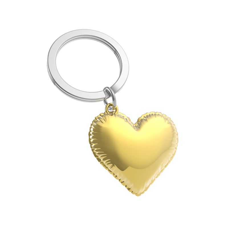 Balloon Heart Keychain (Gold)
