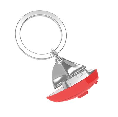 Sail Boat Keychain (Red)