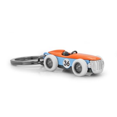 Vintage Racer Noel Orange/Sky Blue Keychain
