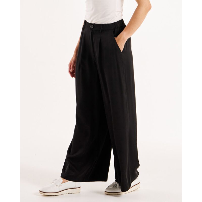 Venus Satin Pant - Black