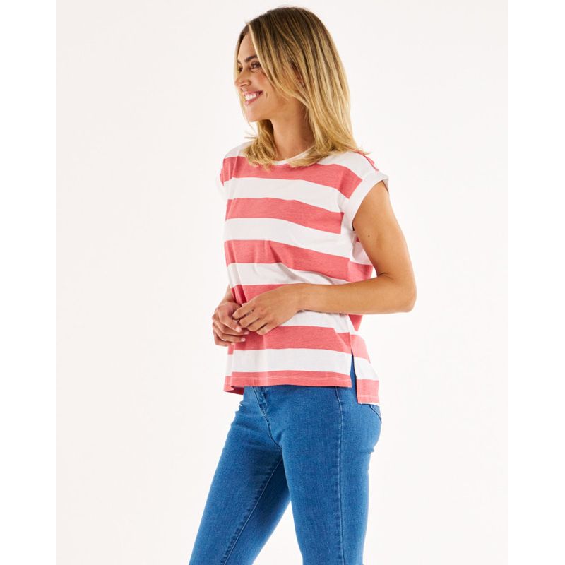 Michaela Top - Dusty Rose Stripe