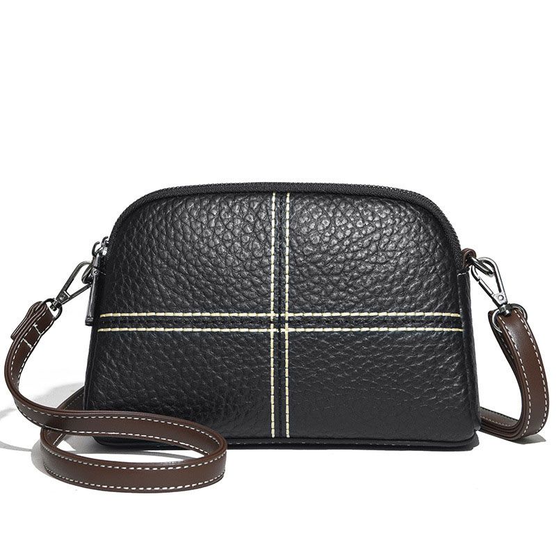 Rose - Leather Crossbody - Black