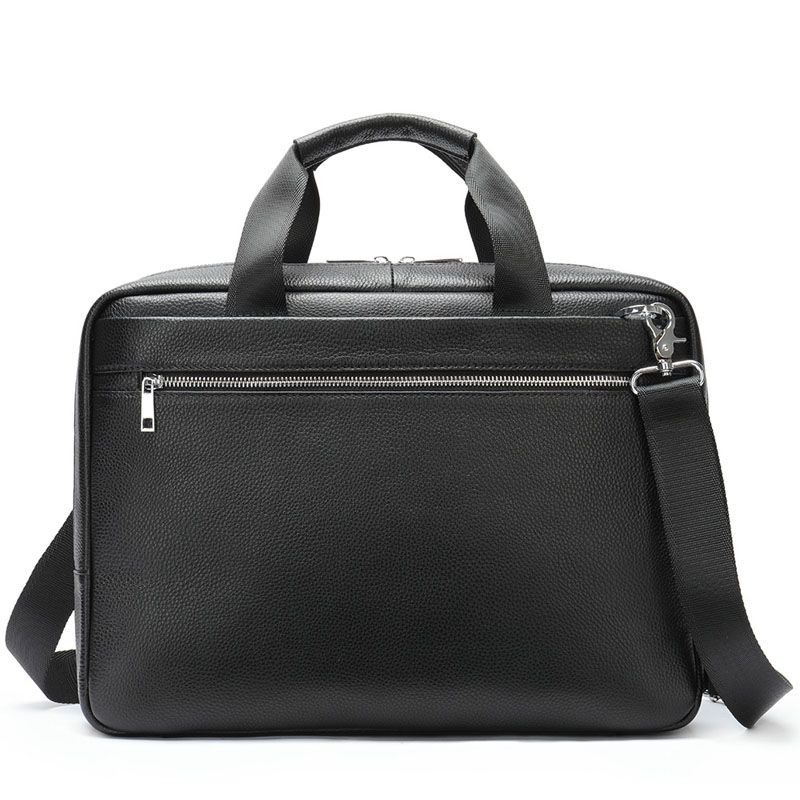 Ash - Leather Briefcase - Black