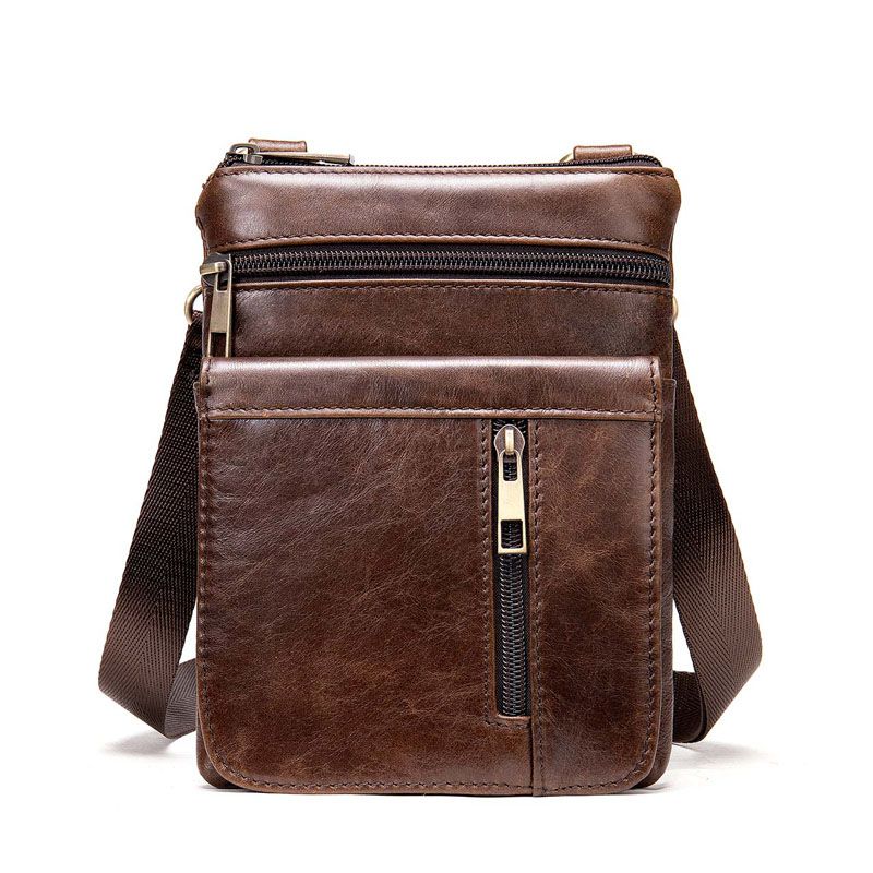 Aspen - Leather Crossbody - Dark Coffee