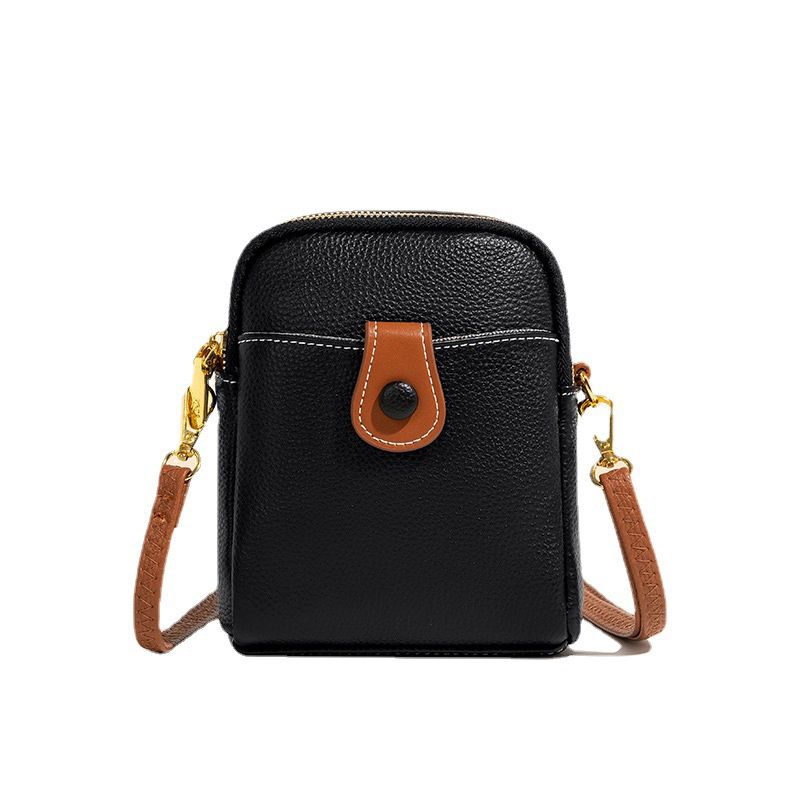 Aster - Leather Crossbody - Black