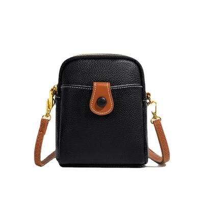 Aster - Leather Crossbody - Black