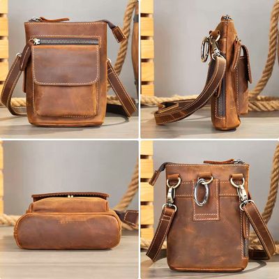 Poplar - Crazyhorse Leather Pouch - Dark Coffee