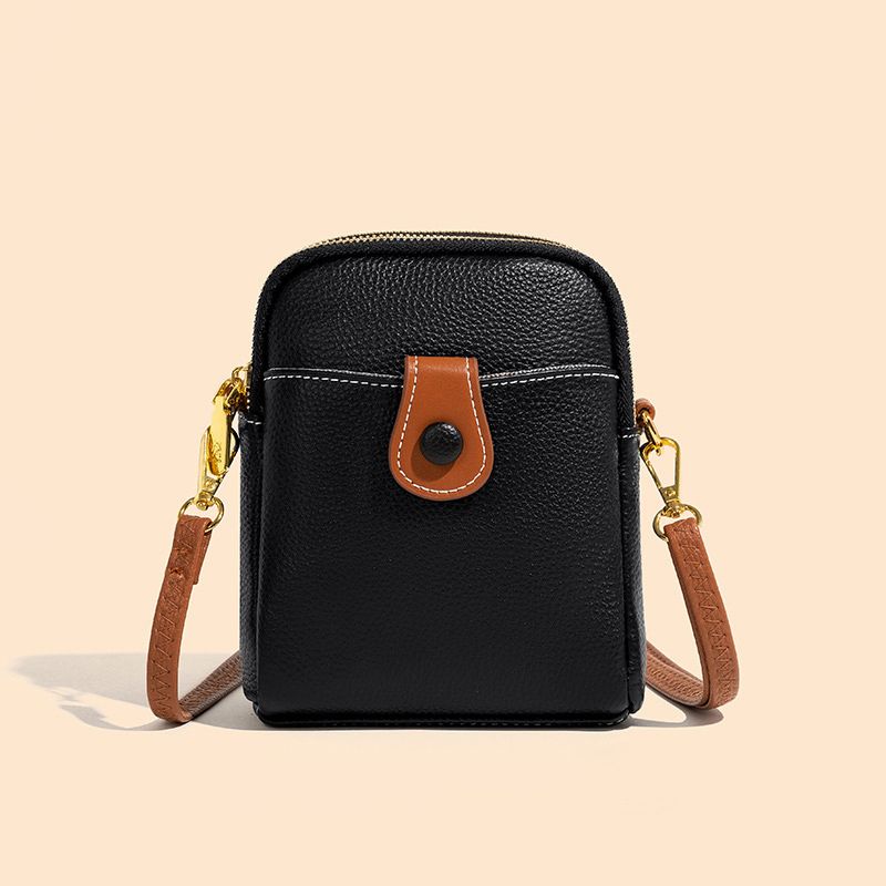 Aster - Leather Crossbody - Black