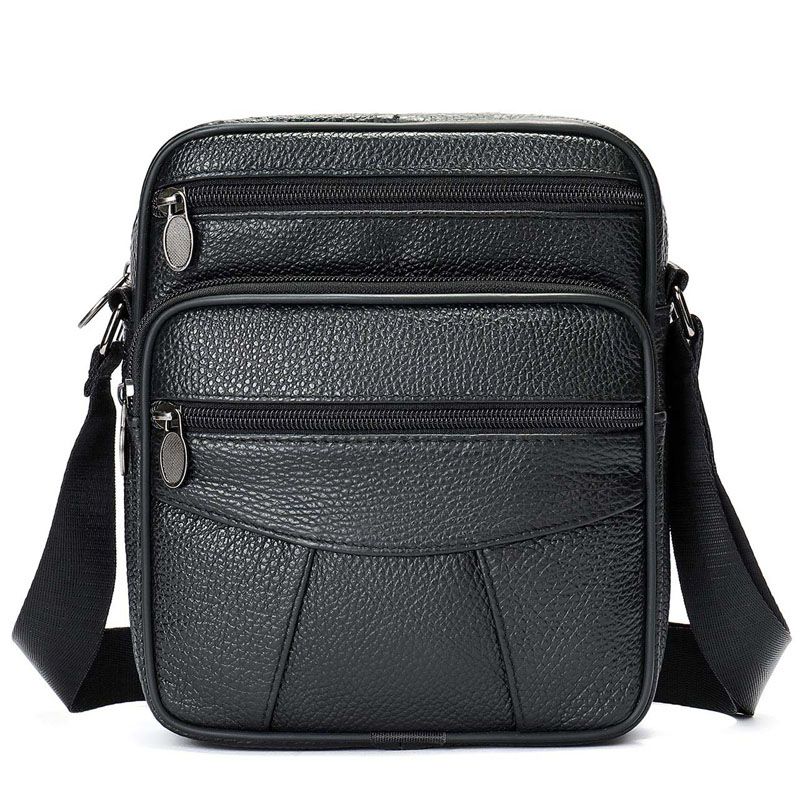 Pine - Leather Crossbody - Black