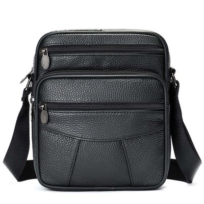 Pine - Leather Crossbody - Black