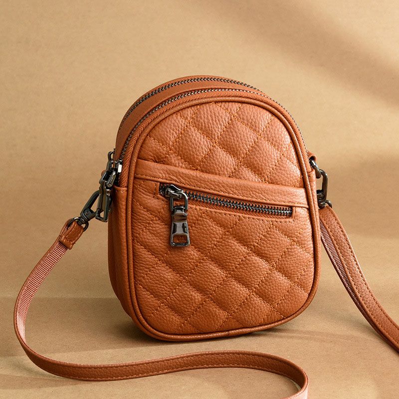 Orchid - Leather Crossbody - Brown